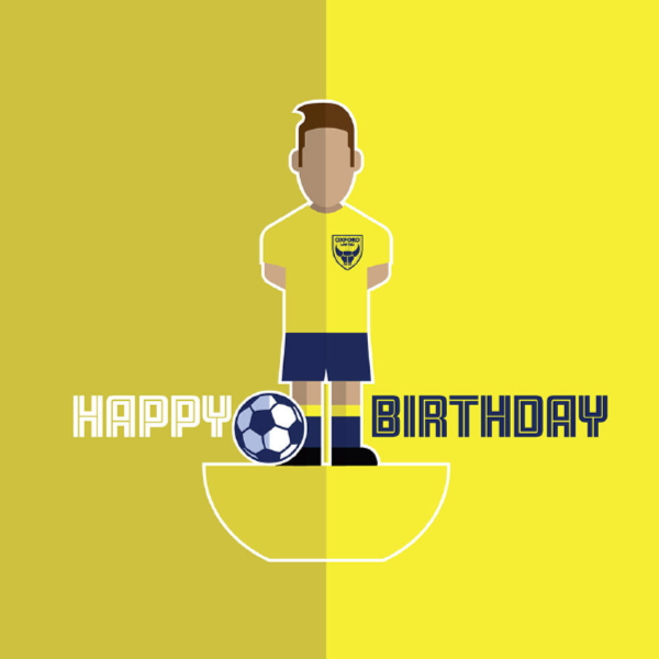 Footy Figure Birthday Card